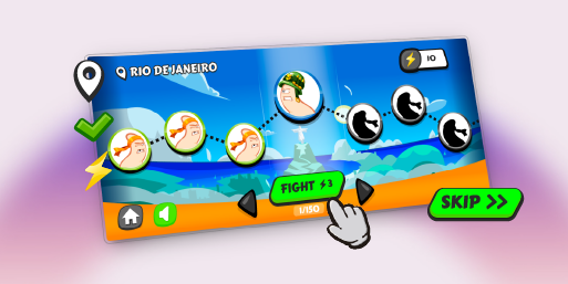 Diseño UI para videojuegos - Thumb fighter